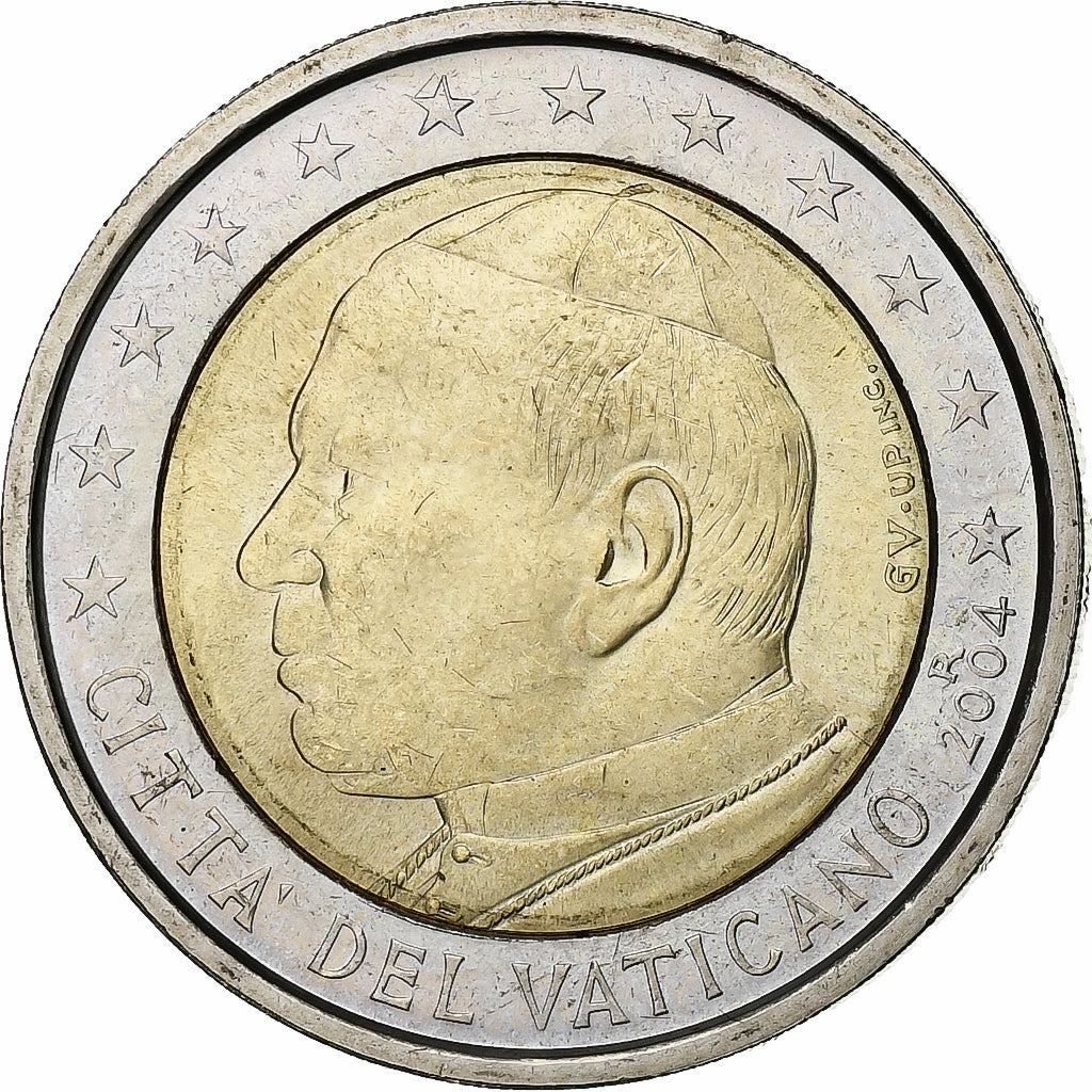 Vatican, John Paul II, 2 Euro, BU, 2004, Rome, Bi-Metallic, MS(63)