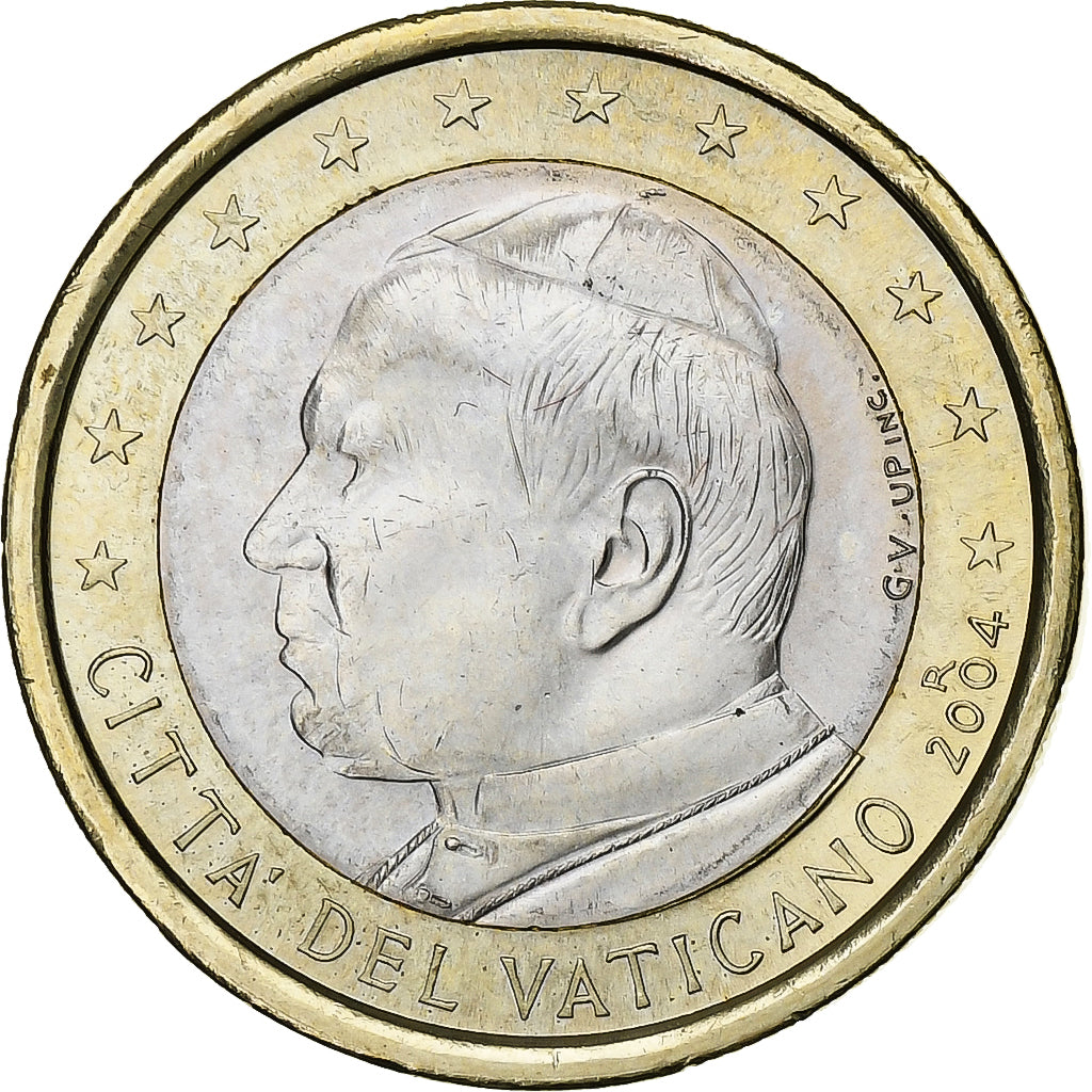 Vatican, John Paul II, Euro, BU, 2004, Rome, Bi-Metallic, MS(63)