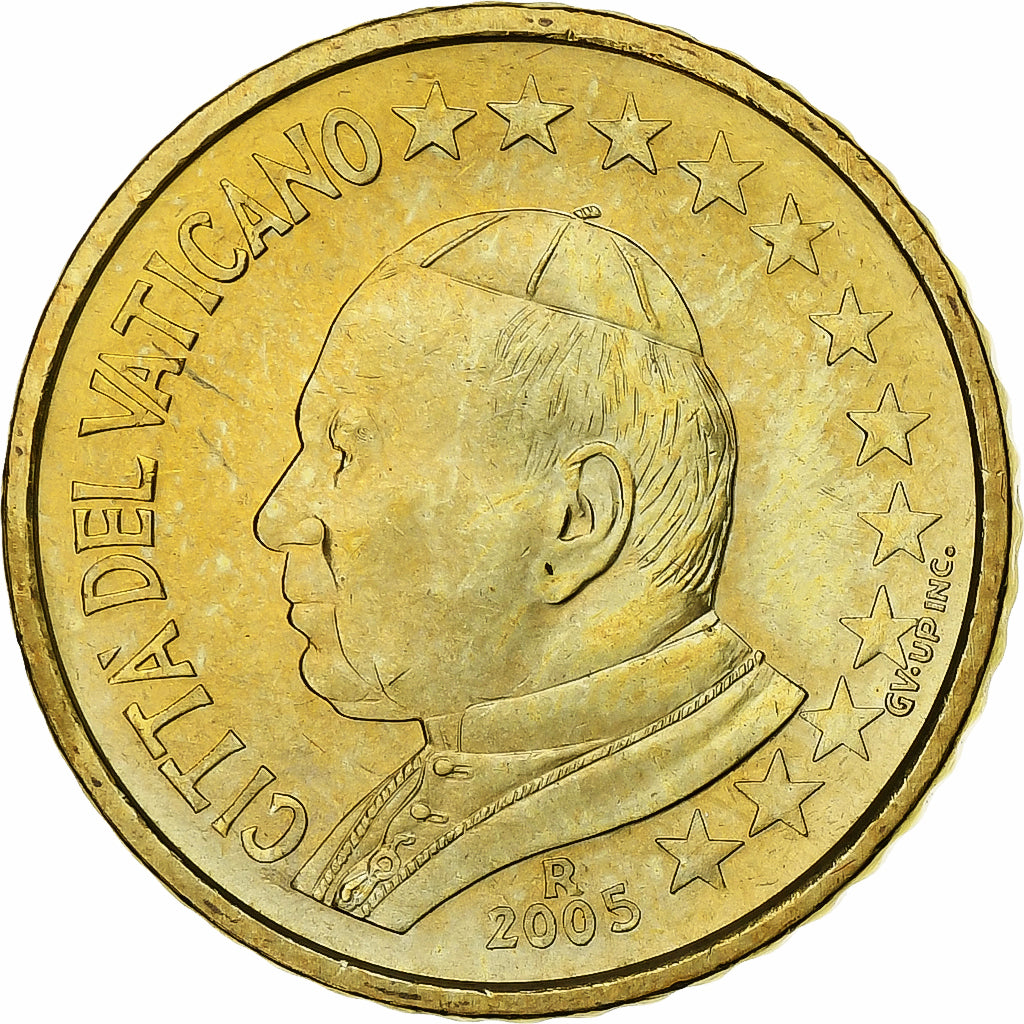 Vatican, John Paul II, 50 Euro Cent, BU, 2004, Rome, Nordic gold, MS(63)