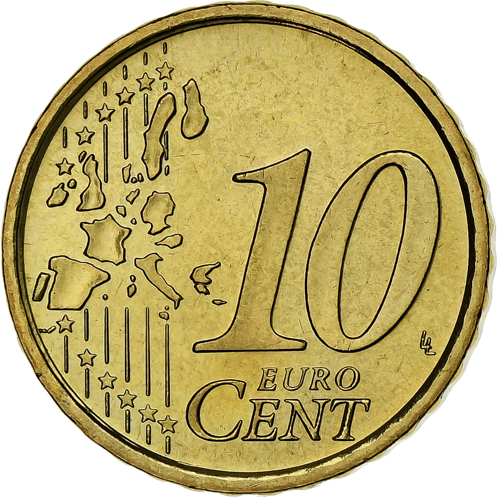 Vatican, John Paul II, 10 Euro Cent, BU, 2004, Rome, Nordic gold, MS(63)