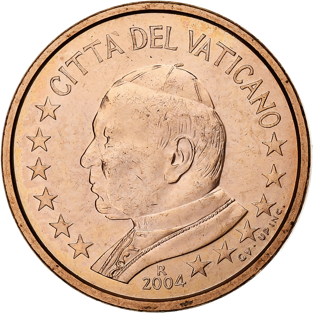 Vatican, John Paul II, 5 Euro Cent, BU, 2004, Rome, Cuivre plaqué acier, SPL