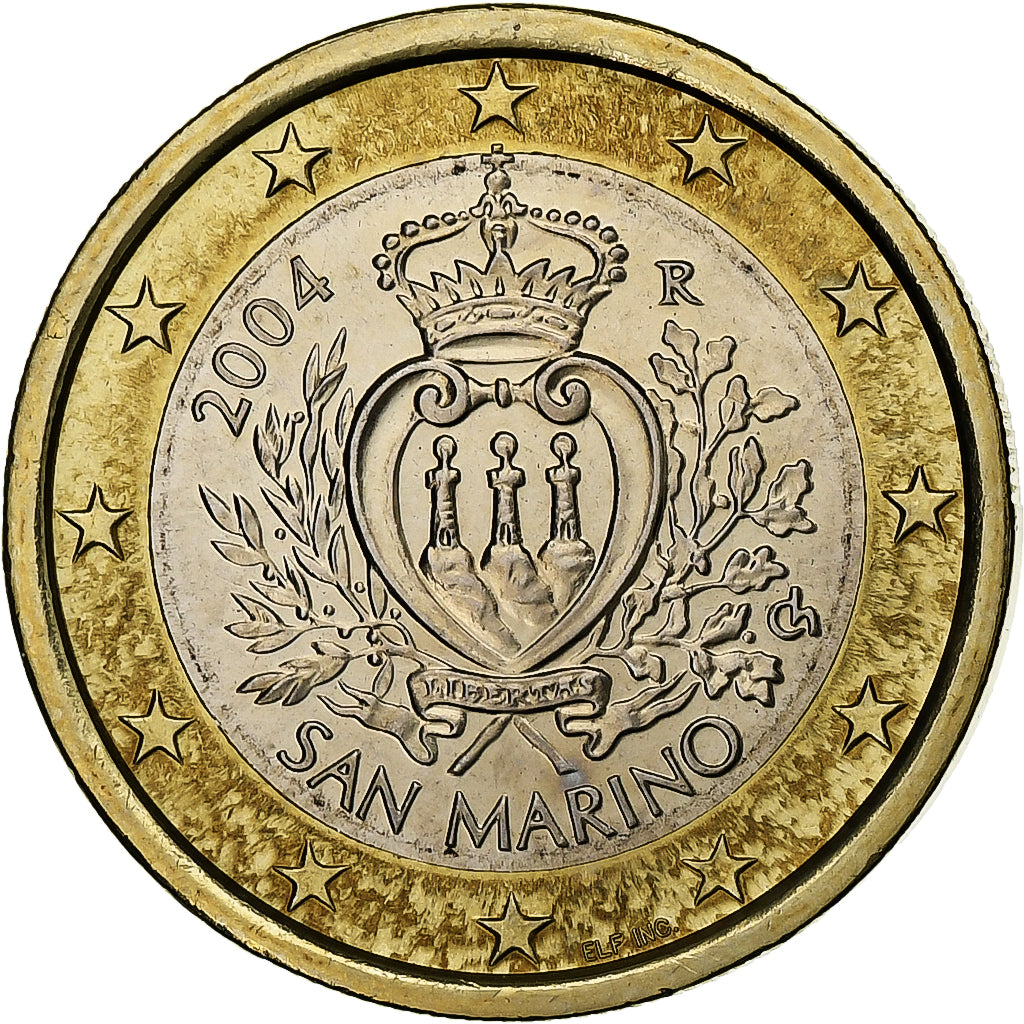 San Marino, Euro, BU, 2004, Rome, Bi-Metallic, UNZ