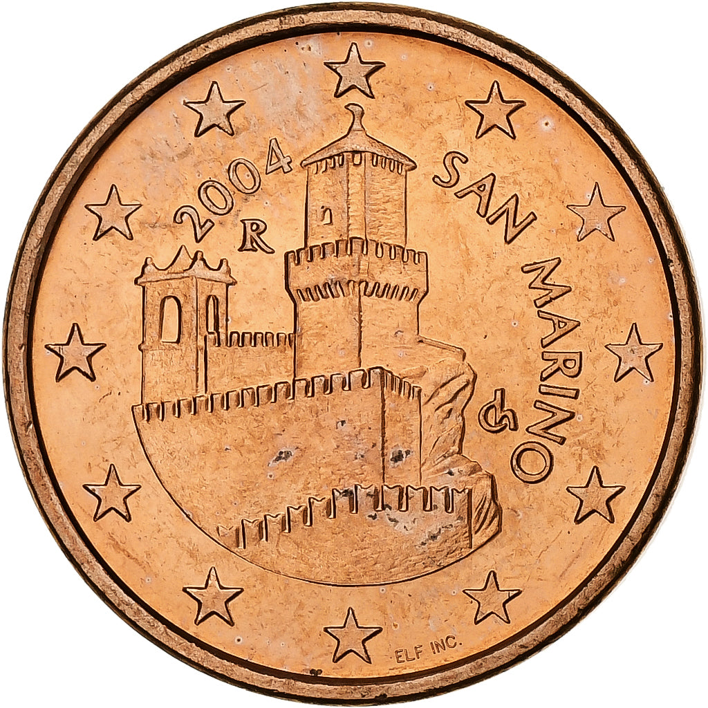 San Marino, 5 Euro Cent, BU, 2004, Rome, Miedź platerowana stalą, MS(63)