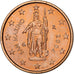 San Marino, 2 Euro Cent, BU, 2004, Rome, Aço Cromado a Cobre, MS(63)