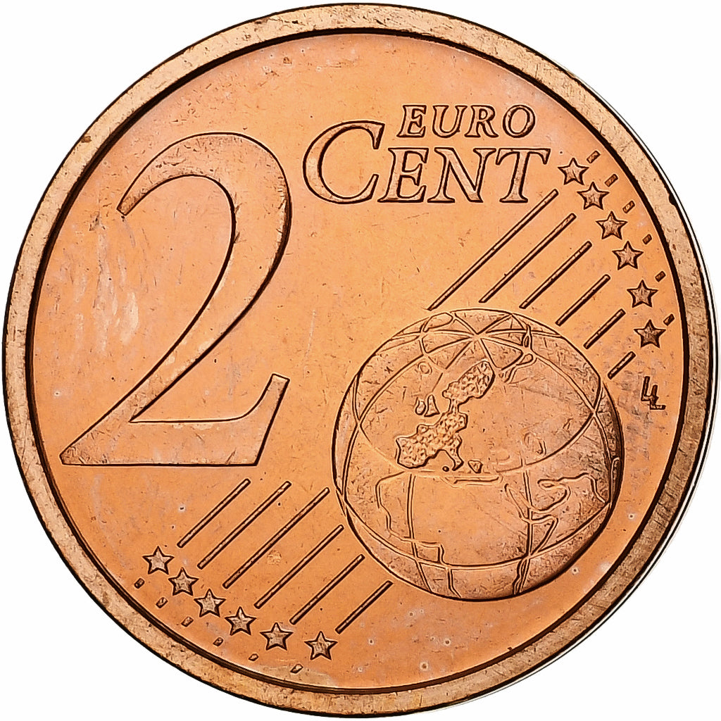 San Marino, 2 Euro Cent, BU, 2004, Rome, Aço Cromado a Cobre, MS(63)