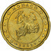 Monaco, Rainier III, 20 Euro Cent, BU, 2002, Monnaie de Paris, Nordic gold, SPL