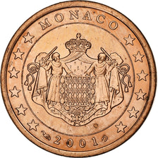 Monaco, Rainier III, 5 Euro Cent, BU, 2001, Monnaie de Paris, Cuivre plaqué