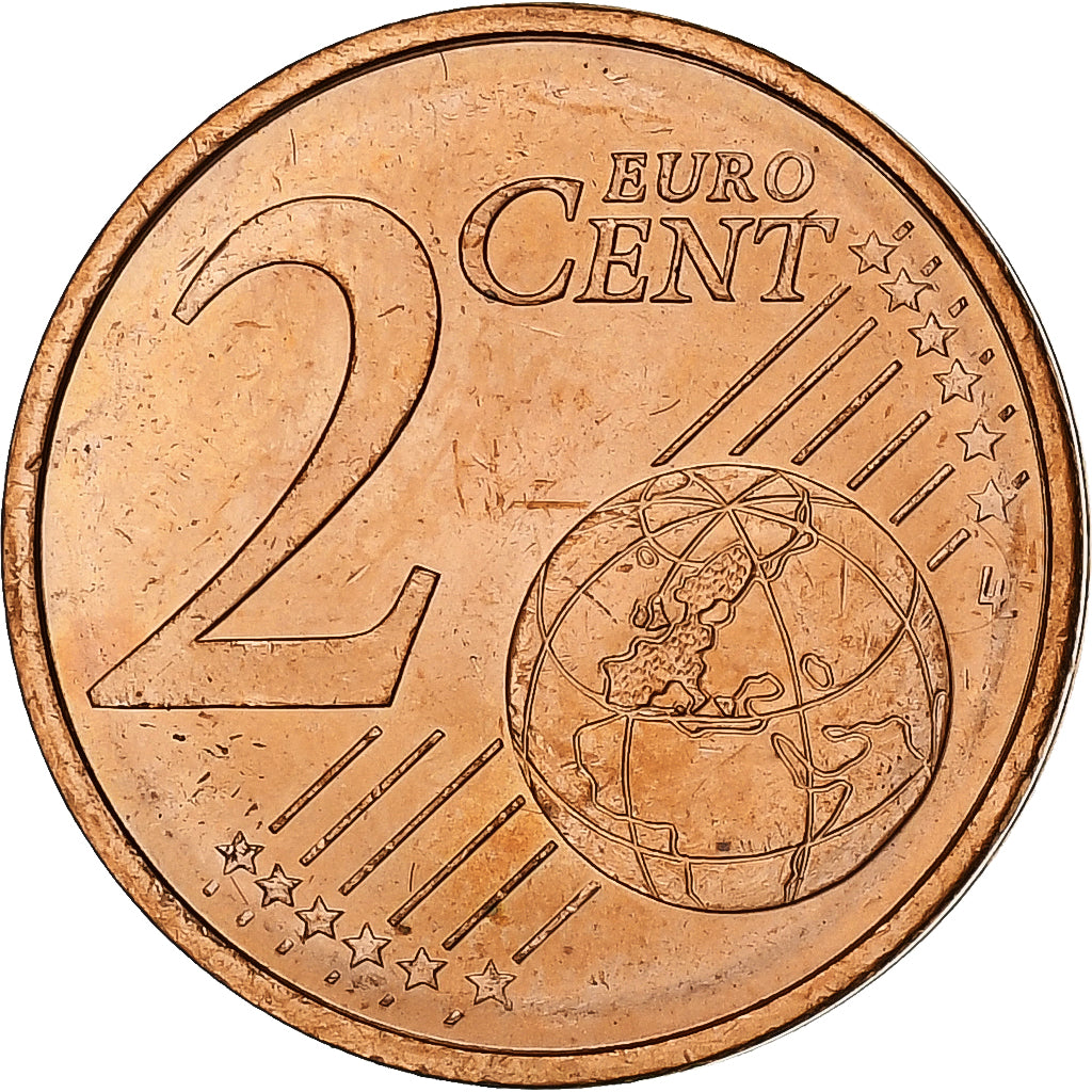 Monaco, Rainier III, 2 Euro Cent, BU, 2001, Monnaie de Paris, Copper Plated
