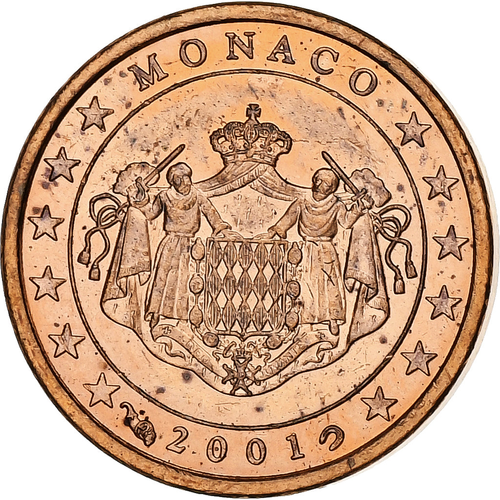 Monaco, Rainier III, Euro Cent, BU, 2001, Monnaie de Paris, Copper Plated Steel