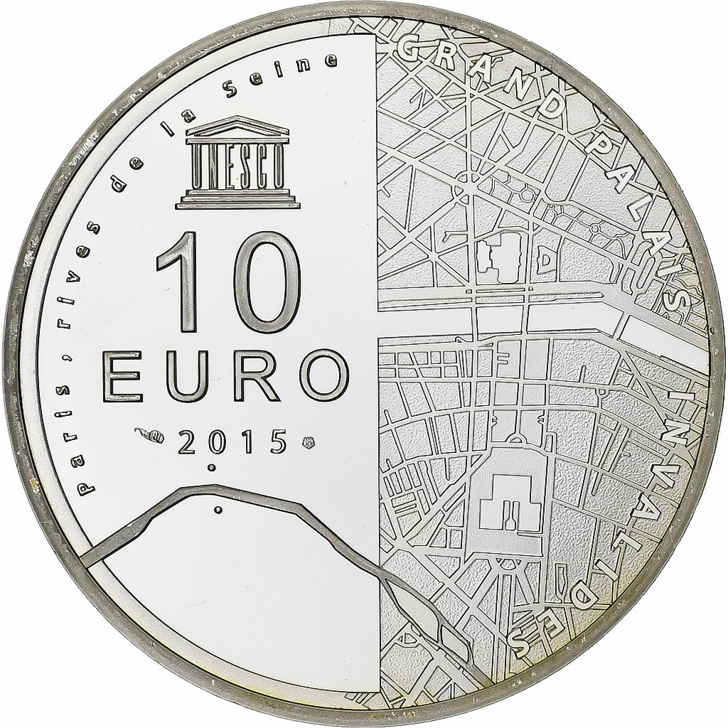 France, 10 Euro, Grand Palais - Invalides, Proof, 2015, Monnaie de Paris