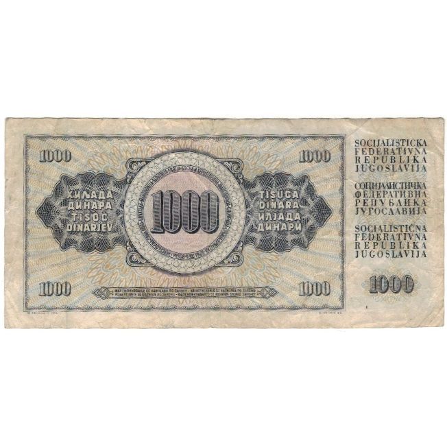 Banknote, Yugoslavia, 1000 Dinara, 1978, KM:92d, VG(8-10)