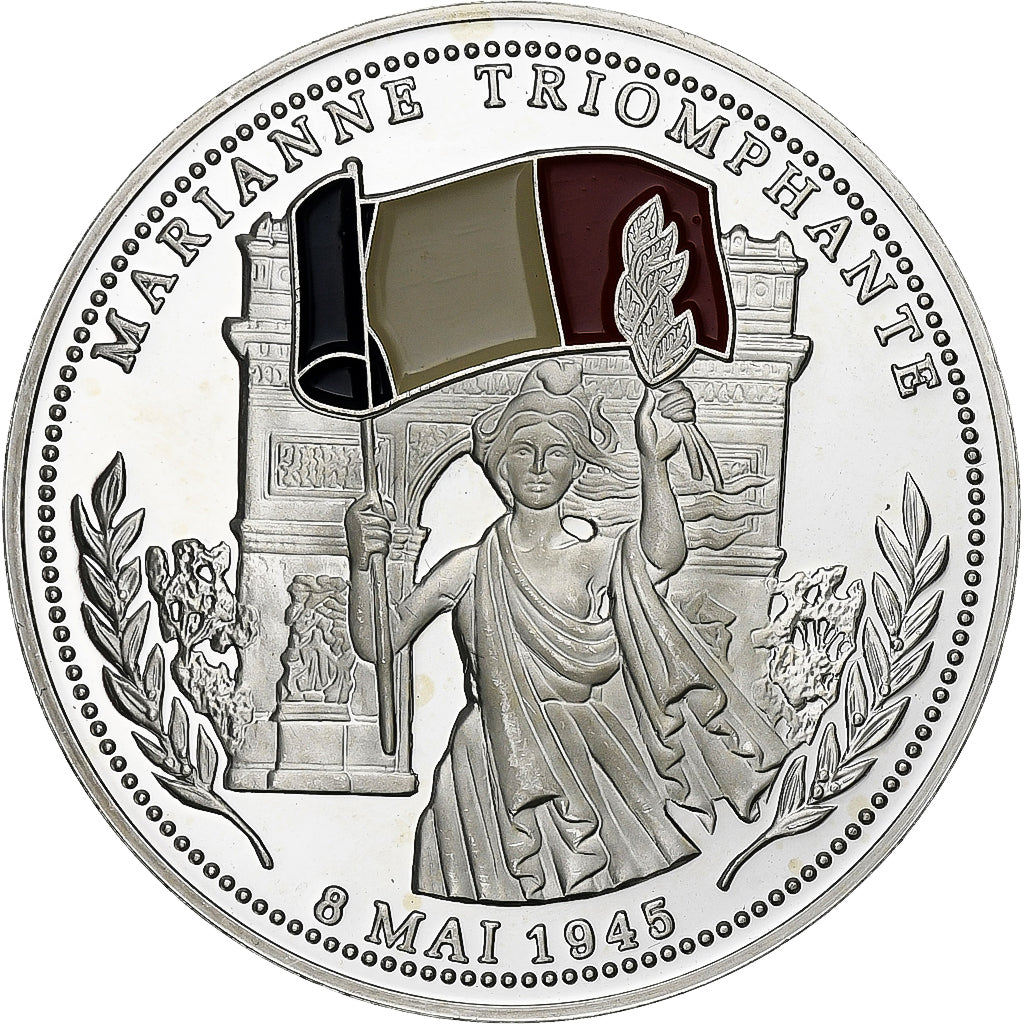 France, Medal, Marianne Triomphante, Silver, Proof, MS(63)