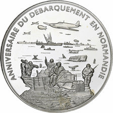 France, Médaille, Anniversaire du Débarquement de Normandie, Argent, SPL, BE