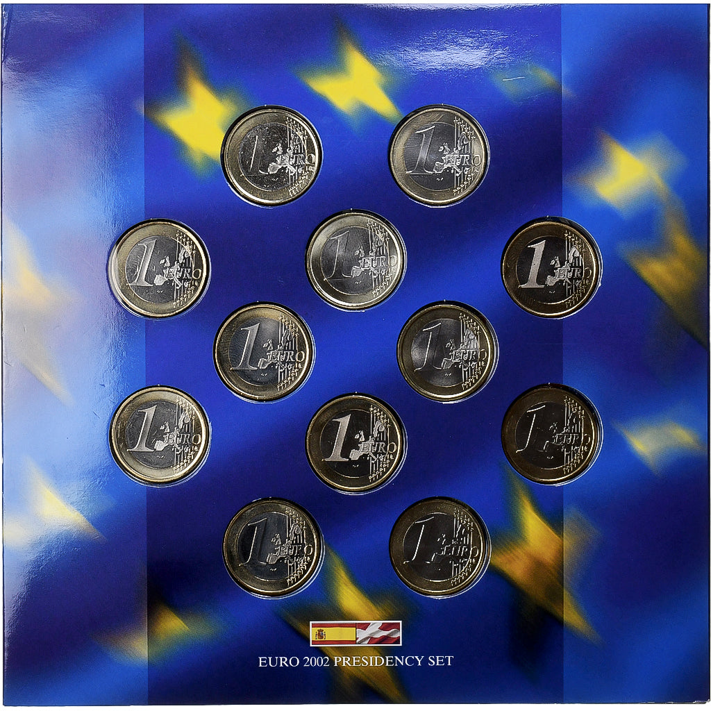 Hiszpania, Euro Presidency set, BU, 2002, ND, MS(65-70)