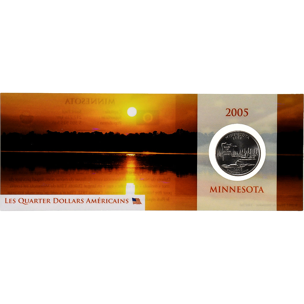 United States, quarter dollar, Minnesota, 2005, Philadelphia, Copper-nickel