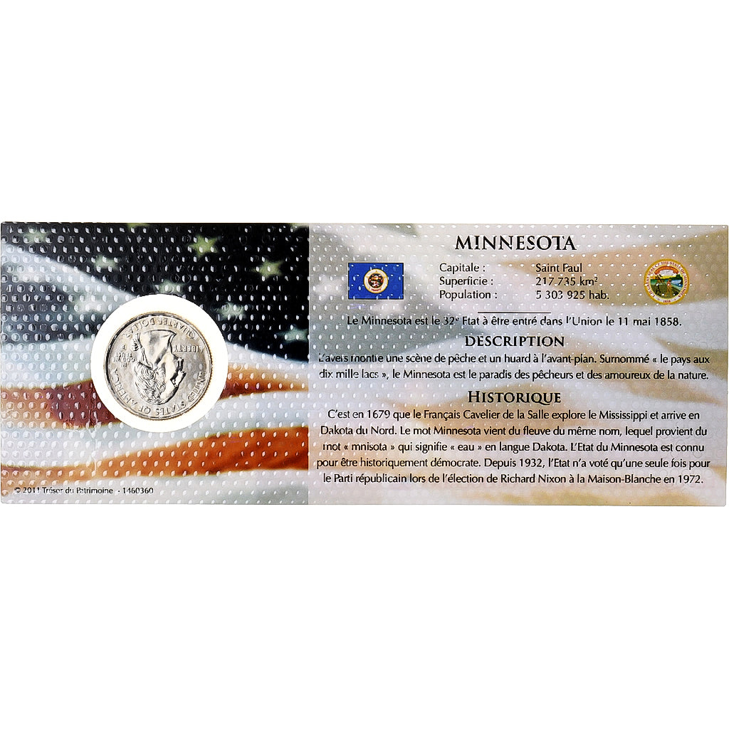 United States, quarter dollar, Minnesota, 2005, Philadelphia, Copper-nickel