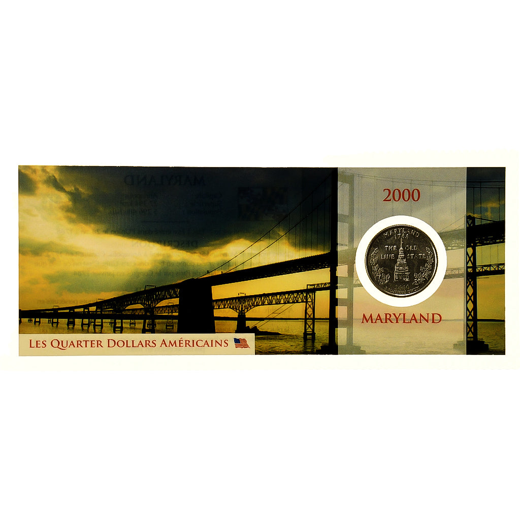 États-Unis, quarter dollar, Maryland, 2000, Philadelphie, Cupro-nickel, FDC