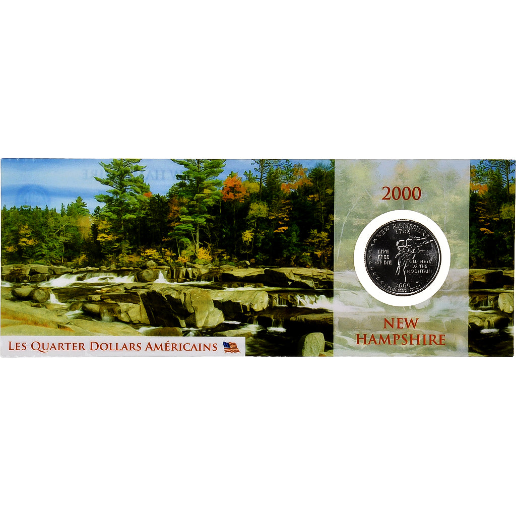 Stati Uniti, quarter dollar, New Hampshire, 2000, Philadelphia, Rame-nichel