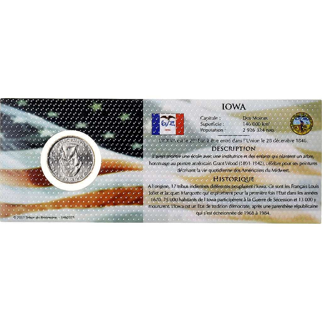 Stati Uniti, quarter dollar, Iowa, 2004, Philadelphia, Rame-nichel, FDC, KM:358