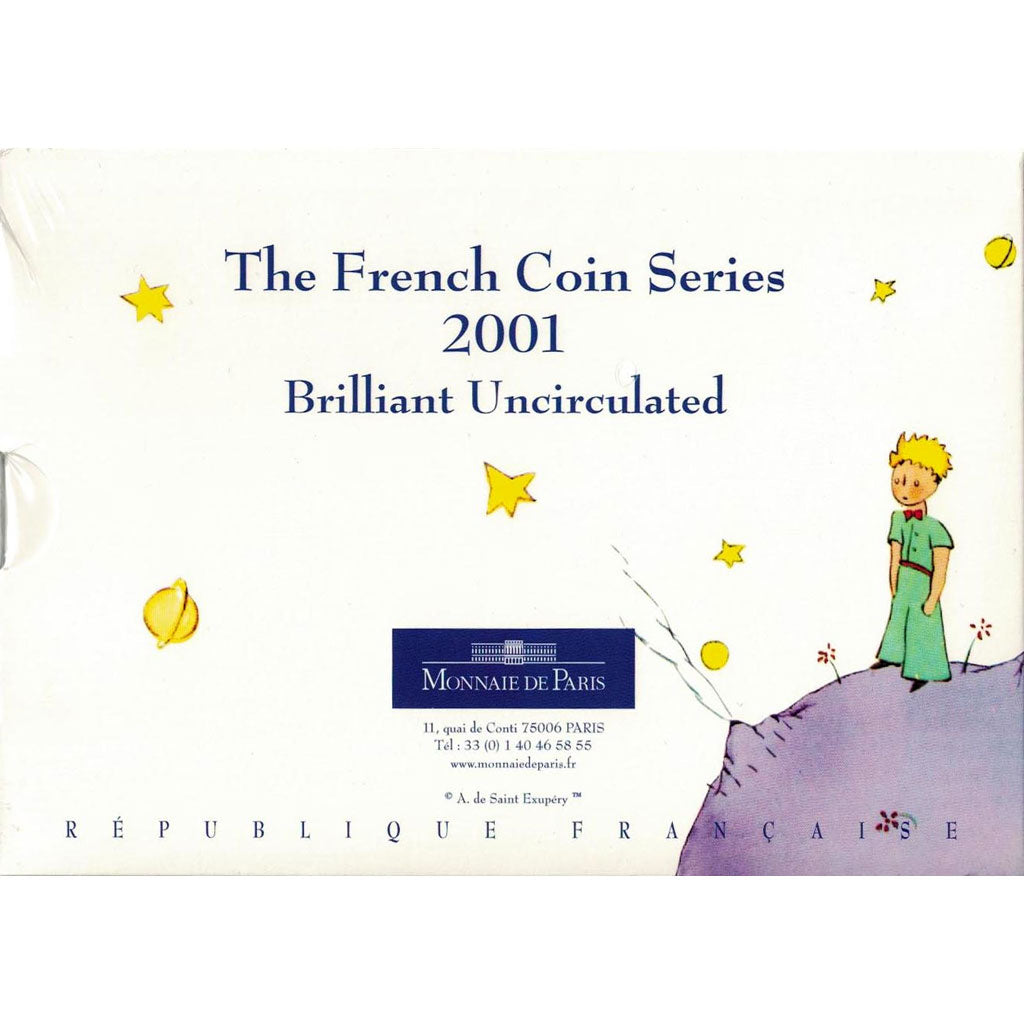 Coin, France, Petit Prince, Set, 2001, Paris, MS(65-70)