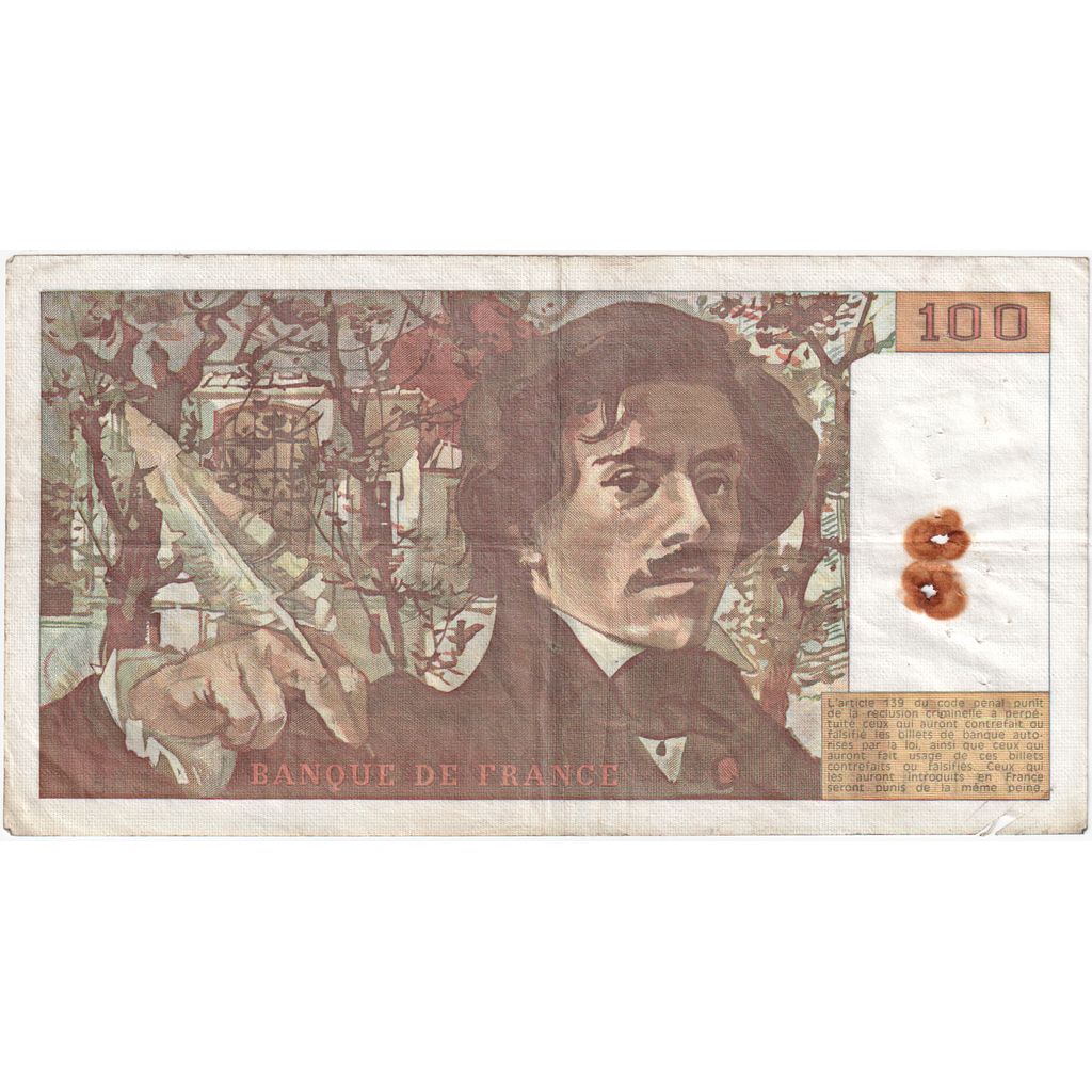 Francia, 100 Francs, Delacroix, J.63673101, BB
