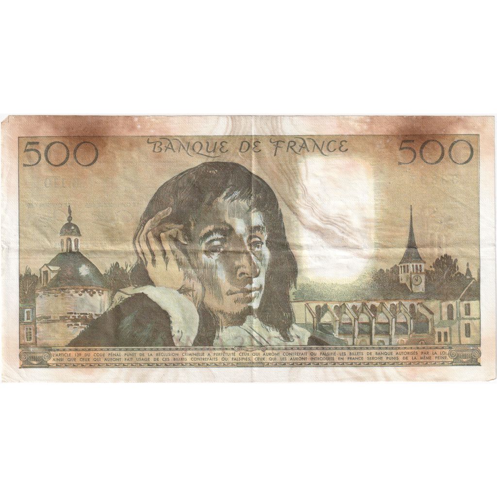 Francia, 500 Francs, Pascal, 1980-04-03, B.11033837, MB