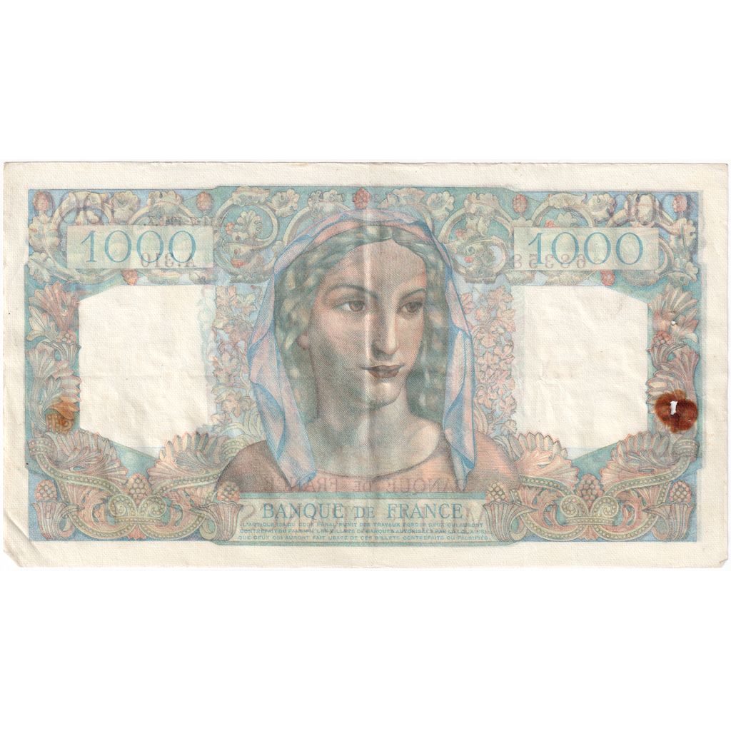 França, 1000 Francs, Minerve et Hercule, 1946-07-11, A.31068358, EF(40-45)