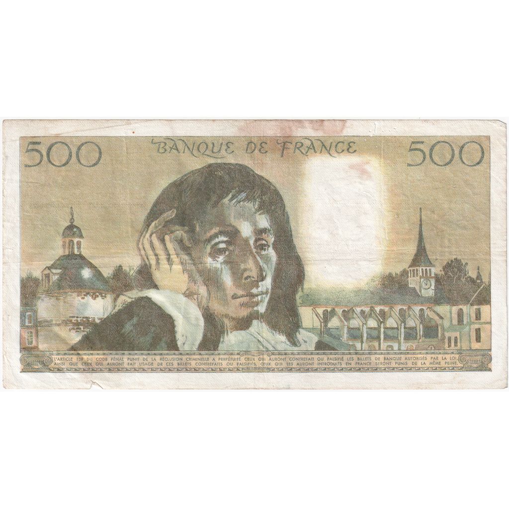 Francia, 500 Francs, Pascal, 1984-01-05, Z.19871810, BB