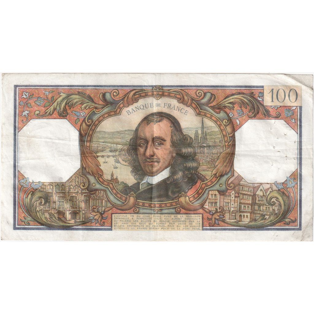 França, 100 Francs, Corneille, 1970-04-02, F.47361698, VF(30-35)