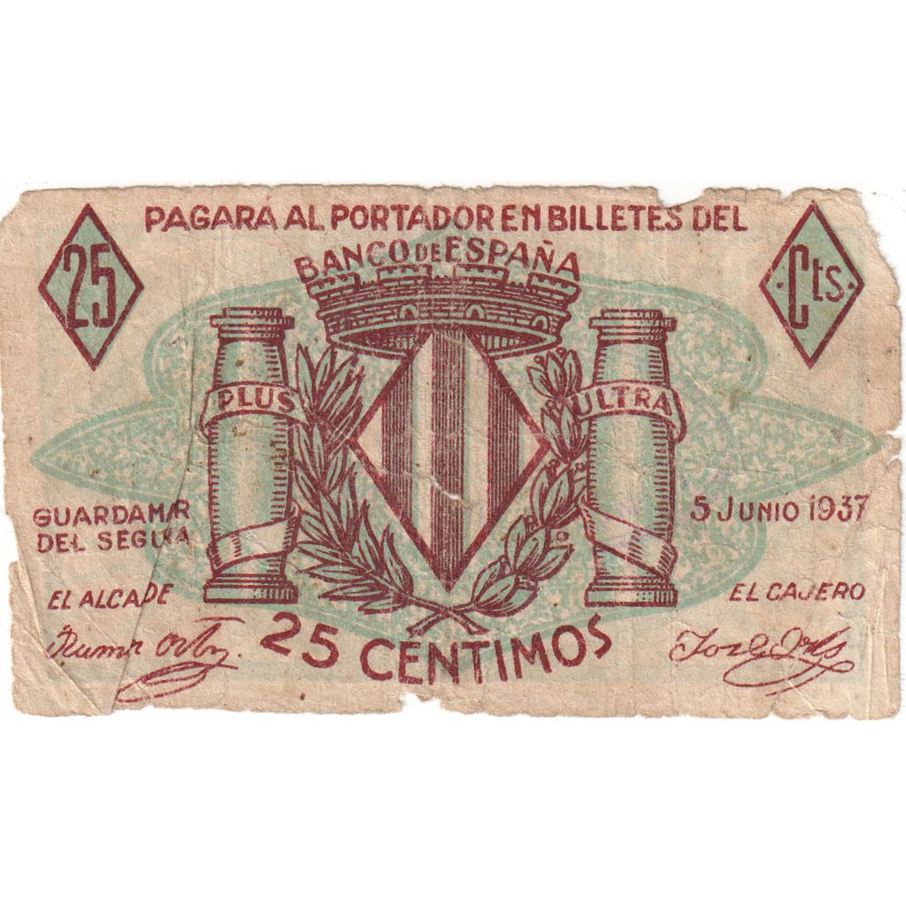 Spanien, 25 Centimes, 1937-06-05, Monnaie de nécessité, S