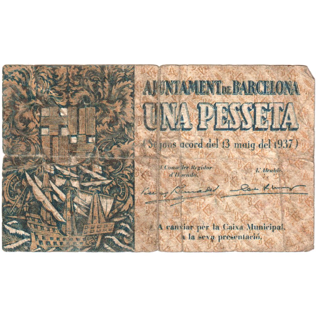 Spagna, 1 Peseta, MB