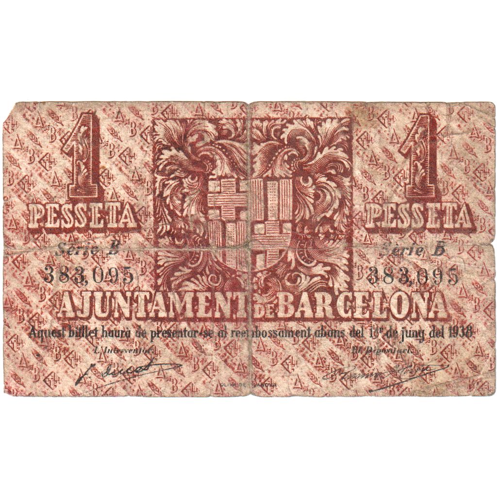 Spagna, 1 Peseta, MB