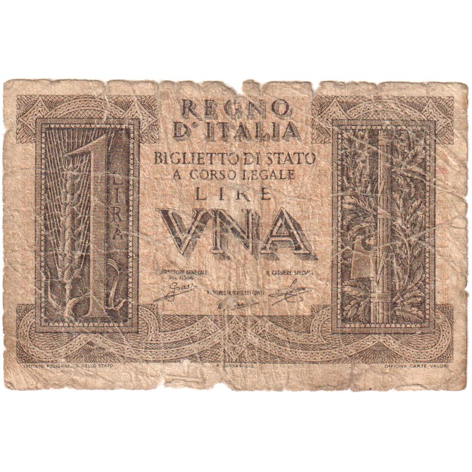 Italien, 1 Lira, 1939-11-14, S