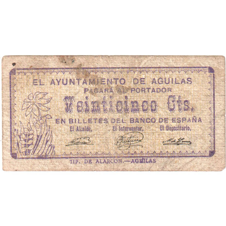 Hiszpania, 25 Centimes, 1937-10-01, Monnaie de nécessité, VF(20-25)