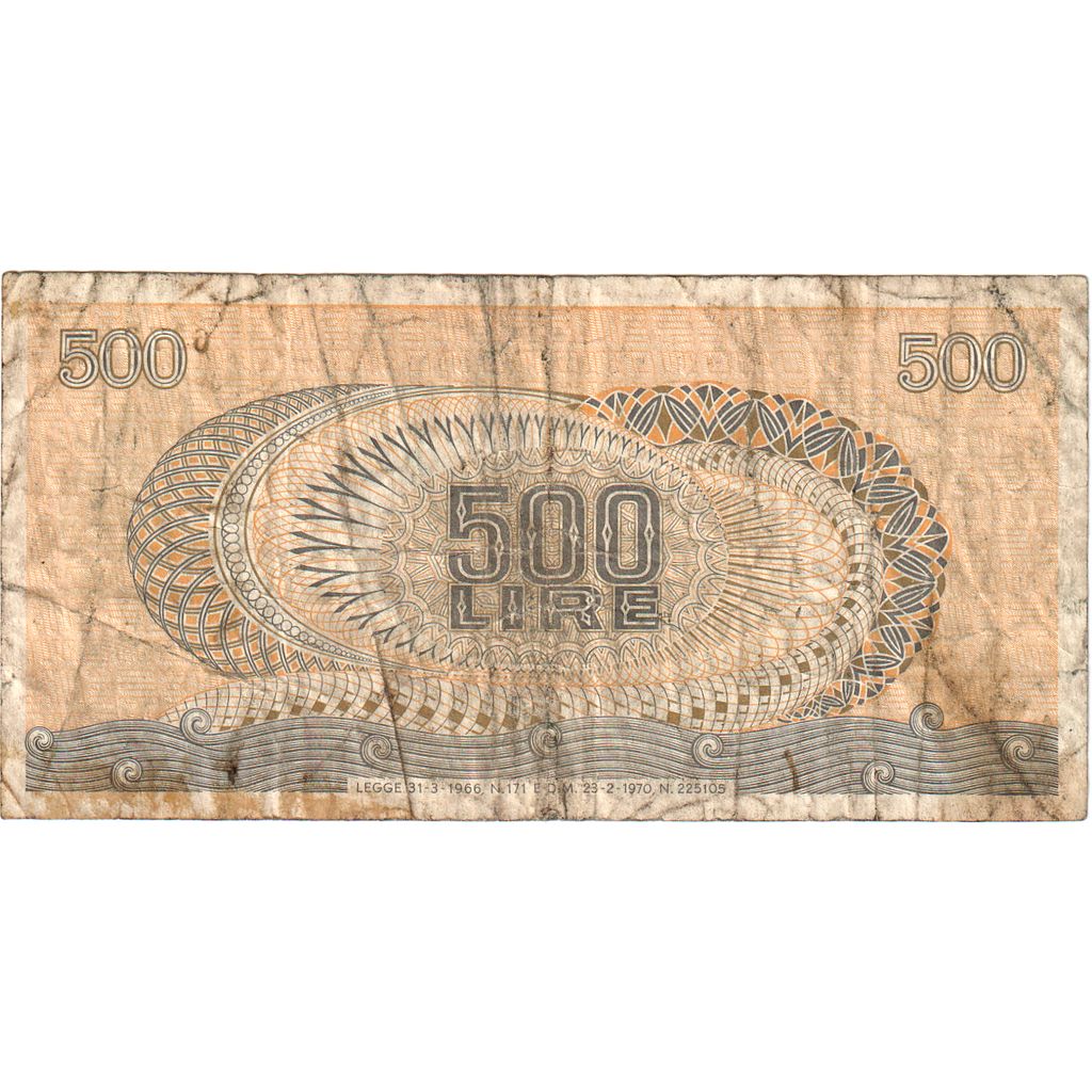Italië, 500 Lire, 1970-02-23, TB