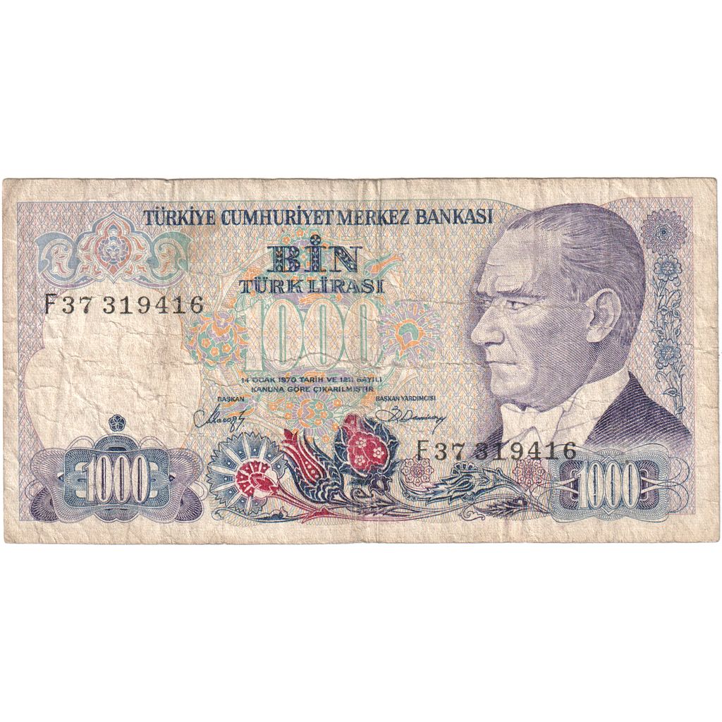Turkije, 1000 Lira, TB