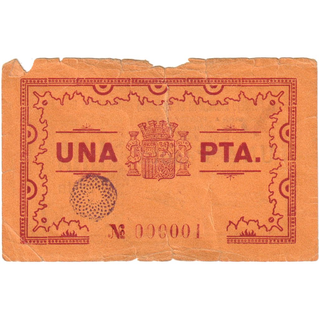 Spain, 1 Peseta, VF(20-25)