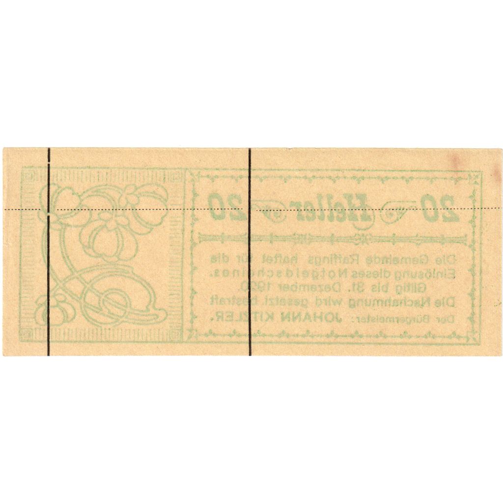 Austria, Raffings N.Ö. Gemeinde, 20 Heller, 1920-12-31, AU(55-58)