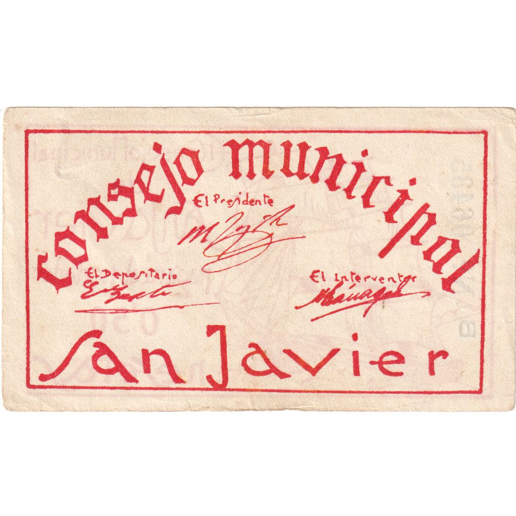 Spain, Peseta, 0,50 PESTA SAN JAVIER, AU(55-58)
