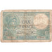 Francia, 10 Francs, Minerve, 1939-09-21, E.72263183, MB