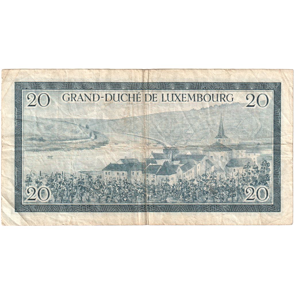 Luxembourg, 20 Francs, VF(30-35)