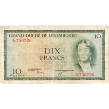 Luxembourg, 10 Francs, VF(30-35)