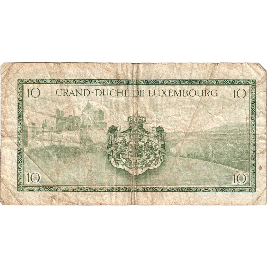 Luxembourg, 10 Francs, VF(20-25)