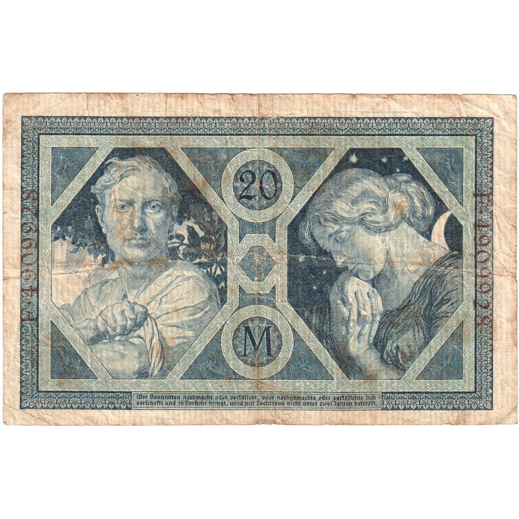 Germany, 20 Mark, 1915-11-04, VF(20-25)
