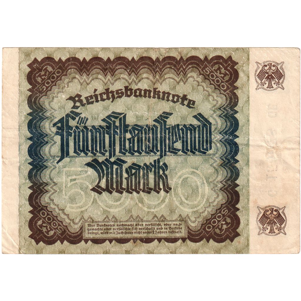 Deutschland, 5000 Mark, 1922, KM:81a, 1922-12-02, SS