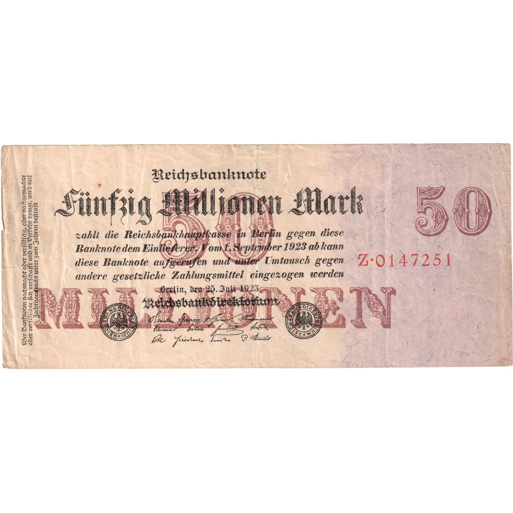 Duitsland, 50 Millionen Mark, 1923-07-25, TTB