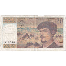 France, 20 Francs, Debussy, Undated (1981), C.008413530, VF(30-35)