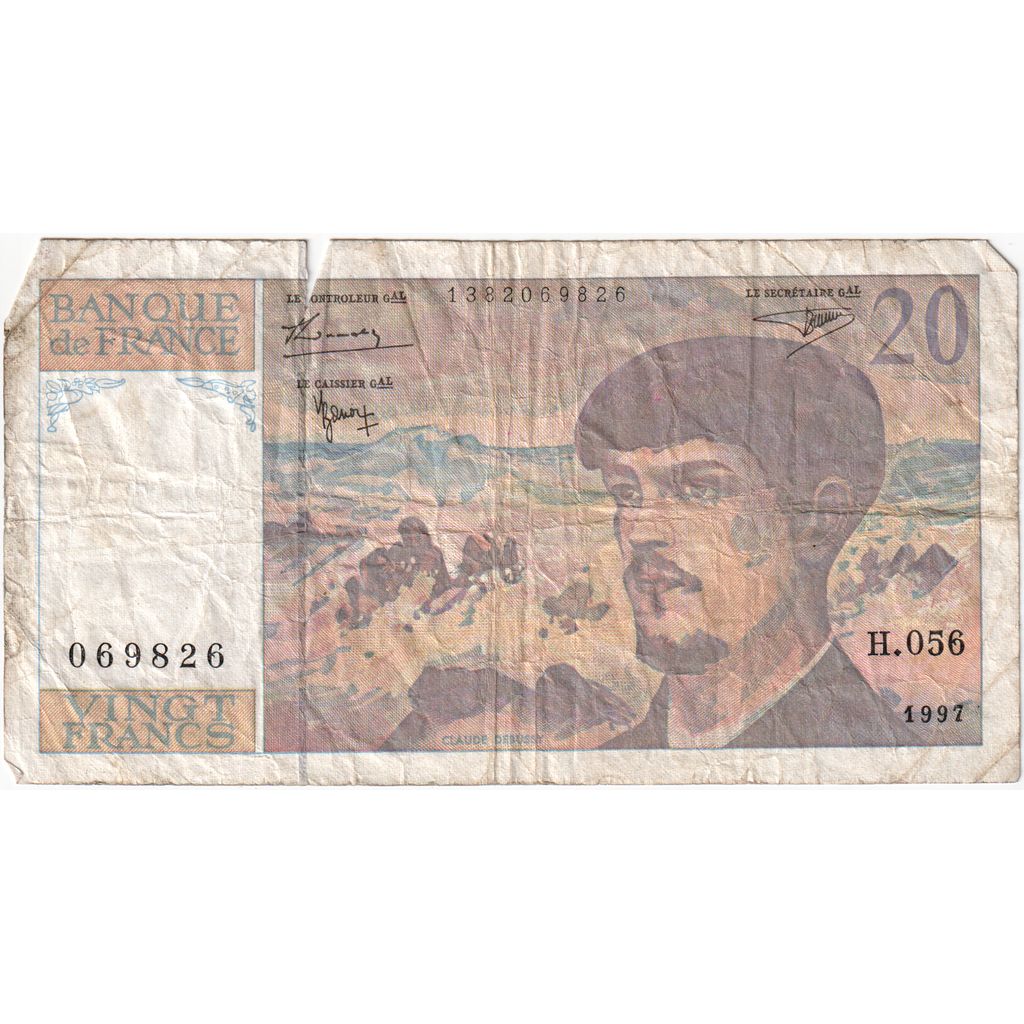 Frankrijk, 20 Francs, Debussy, H.056069826, TB