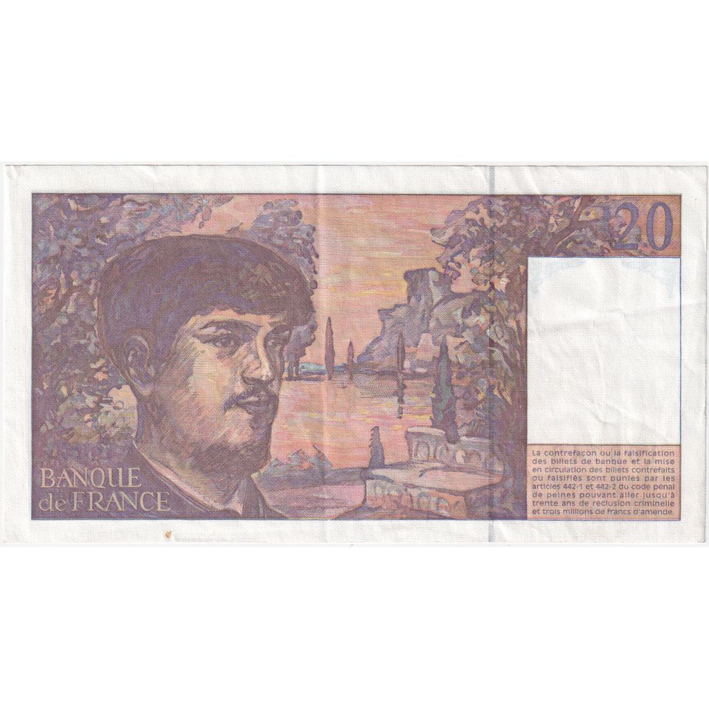 France, 20 Francs, Debussy, P.052163743, SUP