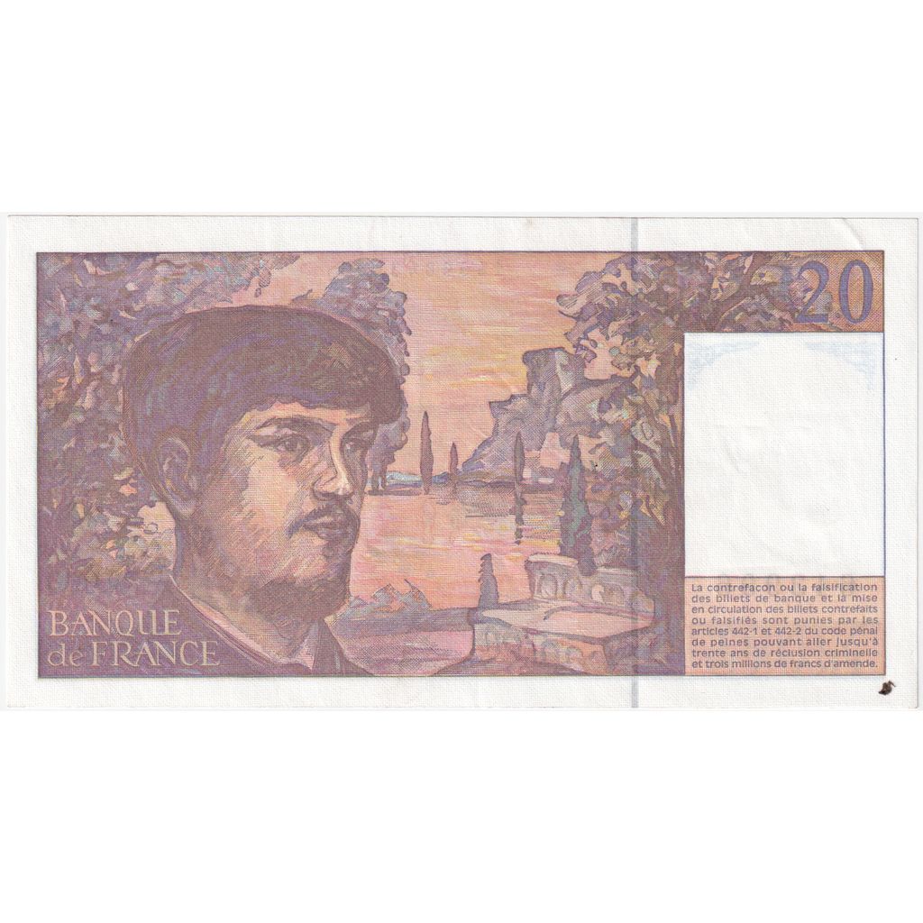 France, 20 Francs, Debussy, W.060643996, AU(55-58)